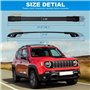 zjxmnb Voiture Toit Barres pour Jeep Renegade 2015-2022, Aluminium Porte-Bagages Croix Balustrade Transporteur Antirouille Trans