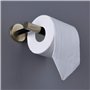 Porte Papier Toilette en Acier Inoxydable Support de Papier Montage Mural Derouleur Papier Or Brossé et Noir Mat Porte Rouleau T