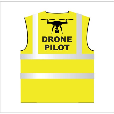 Gilet de sécurité haute visibilité pour drone Pilot EN471 Jaune Taille M