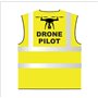 DRONE PILOT HI VIS VIZ VESTE HAUTE VISIBILITÉ EN471 JAUNE VESTE DE SÉCURITÉ (XL)