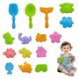 Latebebebe 15pcs Moules de Sable Set Cartoon Cartoon Safe & Fun Sand Toys Educational and Learning Toys for Boys Girls Children 