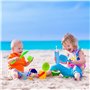 Latebebebe 15pcs Moules de Sable Set Cartoon Cartoon Safe & Fun Sand Toys Educational and Learning Toys for Boys Girls Children 