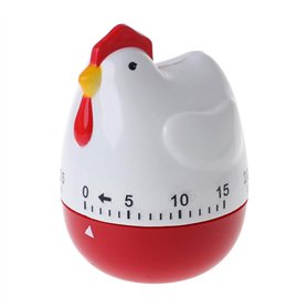 GUMEI Minuteur de cuisine mécanique en forme de poule avec alarme et rappel