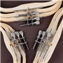 DAYnagh 3 Pièces Tambours à Broder Carrés en Bois de Tailles Différentes - Anneaux de Broderie en Bambou Réglables pour Art, Art