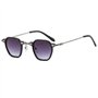XXGJOALD Lunettes de soleil rondes 2025 pour femmes et hommes - Type d'émetteur - Verres dégradés - Alliage - Cadre en métal - D
