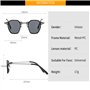 XXGJOALD Lunettes de soleil rondes 2025 pour femmes et hommes - Type d'émetteur - Verres dégradés - Alliage - Cadre en métal - D