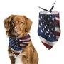 Bandanas d'anniversaire pour chien - Drapeau américain - Lavable - Accessoires pour animaux de compagnie - Écharpe triangulaire