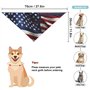 Bandanas d'anniversaire pour chien - Drapeau américain - Lavable - Accessoires pour animaux de compagnie - Écharpe triangulaire 