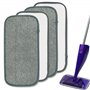 Tampons de vadrouille réutilisables 4pcs 12 x 6 Tampons de vadrouille plats absorbants Remplacement la machine à jet humide lava