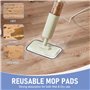 Tampons de vadrouille réutilisables 4pcs 12 x 6 Tampons de vadrouille plats absorbants Remplacement la machine à jet humide lava