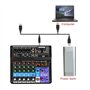 Console de mixage sonore 6 canaux Enregistrement USB Mobile Lecture d'ordinateur 48V Mélangeur d'e