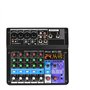 VCHICS Table de mixage Audio, Console de mixage sonore 6 canaux Enregistrement USB Mobile Lecture d'ordinateur 48V Mélangeur d'e