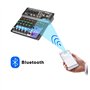 VCHICS Table de mixage Audio, Console de mixage sonore 6 canaux Enregistrement USB Mobile Lecture d'ordinateur 48V Mélangeur d'e