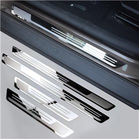 yishao 4 Pièces Bandes de Seuil de Porte Automobile en Acier Inoxydable pour VW T-Cross T Cross 2018-2023 2024
