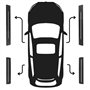 yishao 4 Pièces Bandes de Seuil de Porte Automobile en Acier Inoxydable pour VW T-Cross T Cross 2018-2023 2024, Pédale Bienvenue