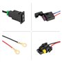 BPBZUTUMDZ Kit de câblage de commutateur de Phare antibrouillard de Voiture 12V, Interrupteur Marche/arrêt, Kit de Relais de Fai