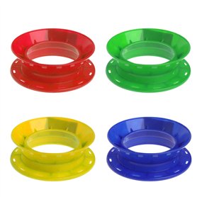 Maxtonser Ligne de pêche enroulable plaque fil anneaux de ligne de pêche bobine de ligne de pêche poignée en plastique enrouleme