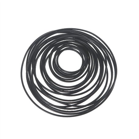 Cherjoury Lot de 20 bandes rondes en caoutchouc de silicone pour poulie de transmission de moteur de voiture - 25 à 80 mm - 1 x