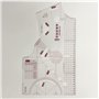 Ensemble de 3 pièces pour vêtements Règle Tailor Vêtements Tissu Couture Outil de Conception Règle Règle Française Modèle de Réd
