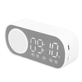 cigemay Réveil avec Haut-Parleur Bluetooth/lumière Rétroéclairée/écran Miroir
