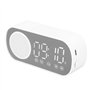 cigemay Réveil avec Haut-Parleur Bluetooth/lumière Rétroéclairée/écran Miroir