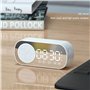 Horloge Numérique Blanche avec Radio FM Chargemen