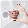 cigemay Réveil avec Haut-Parleur Bluetooth/lumière Rétroéclairée/écran Miroir, Horloge Numérique Blanche avec Radio FM Chargemen