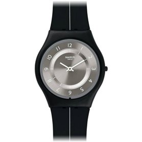 Swatch My Silver Black Montre à Quartz Unisexe 34 mm