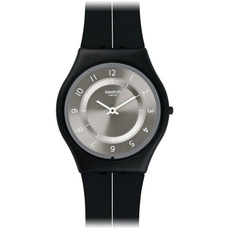 Swatch My Silver Black Montre à Quartz Unisexe 34 mm