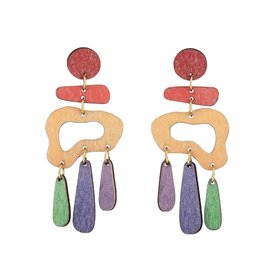 Boucles d'oreilles élégantes avec motifs géométriques irréguliers pour femmes