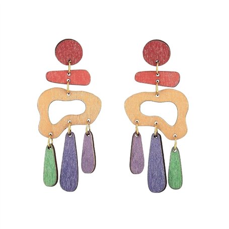 Boucles d'oreilles élégantes avec motifs géométriques irréguliers pour femmes