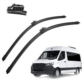 KCKEM Essuie-Glaces pour Mercedes-Benz Sprinter 2018 2019 2020 2021 26 "+24" Ensemble de balais d'essuie-Glace de fenêtre Avant