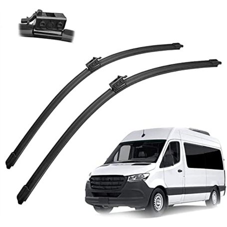 KCKEM Essuie-Glaces pour Mercedes-Benz Sprinter 2018 2019 2020 2021 26 "+24" Ensemble de balais d'essuie-Glace de fenêtre Avant