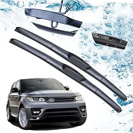 KCKEM Essuie-Glaces pour Range Rover Sport 2013 2014 2015 Ensemble de balais d'essuie-Glace de fenêtre Avant Voiture Pare-Brise
