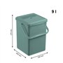 Rotho Poubelle à Compost Bio 9 l avec Filtre à Charbon Actif dans Le Couvercle et Autres filtres de Rechange, Plastique (PP) san