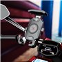 yanwuwa Support de téléphone sans fil rotatif à 360° pour moto 18 W simultanément pour la plupart des supports de téléphones por