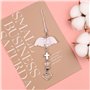 Mabta Élégant Bijoux de Téléphone Porte Clé Telephone, Pendentif Croix Sangles Chaîne Délicate Ailes d'Ange Porte-Clés Ornement 