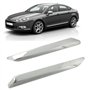 Bande de Pare-chocs Avant, 2 Pièces de Protection de Pare-chocs Avant, Gauche Droite Anti-rayures Chrome Argent de Remplacement 