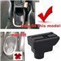 SsMmtin Accoudoir Console Centrale pour Toyota Yaris Vitz, Accoudoirs Deux espaces de Rangement Accessoires de la Console Centra