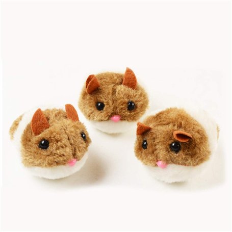 Souris à corde vibrante interactive en peluche pour chats - Spirale Katzenspielzeug