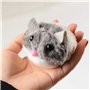 Souris à corde vibrante interactive en peluche pour chats - Spirale Katzenspielzeug