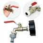 Adaptateur de réservoir IBC IBC - Adaptateur de vidange pour réservoir d'eau - Raccord de Robinet S60X6 sur Laiton - Robinet de 