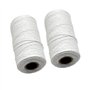 Uqezagpa Tapis tissé à la main en fil de coton Blanc 1 mm