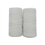 Uqezagpa Tapis tissé à la main en fil de coton Blanc 1 mm