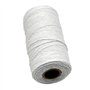 Uqezagpa Tapis tissé à la main en fil de coton Blanc 1 mm