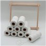 Uqezagpa Tapis tissé à la main en fil de coton Blanc 1 mm