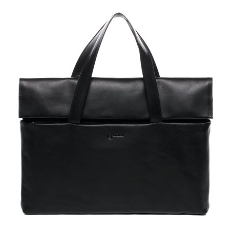 BACCINI Sac bandoulière Ordinateur VITO | Compartiment 15" Laptop Cuir véritable | Mallette Noir | Pochette d'ordinateur Portabl