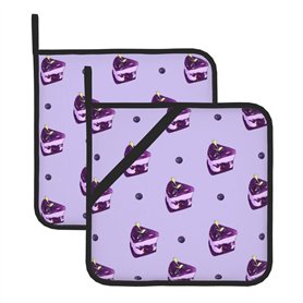 HYTTER Blueberry Cake Prints Lot de 2 maniques isolantes carrées 20