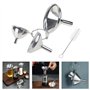 TwhqxjCN Lot de 3 entonnoirs de cuisine en acier inoxydable avec 2 brosses de nettoyage, pour bouteilles ou conteneurs pour tran