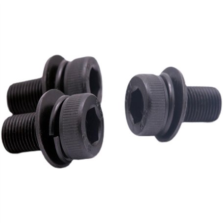 Zixinz-Vis cylindriques M3 M4 M5 M6 M8 noir Grade 12.9 acier six pans creux tête à six pans creux vis SEM rondelle plate joint à